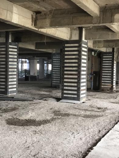 压力注胶外包型钢加固